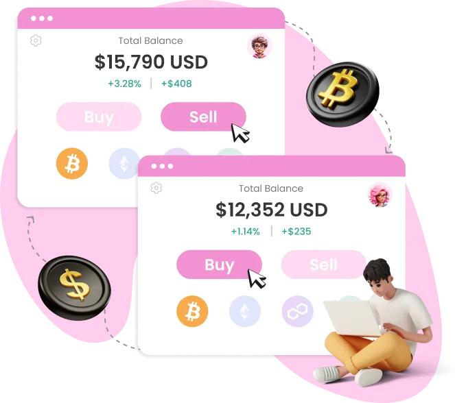 P2P exchange development company offering secure peer-to-peer crypto trading platform with escrow and wallet features