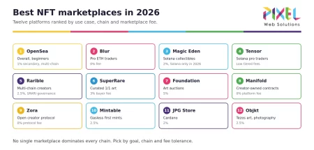 Best NFT Marketplaces in 2026: 12 Platforms Ranked by Use Case, Chain and Fees